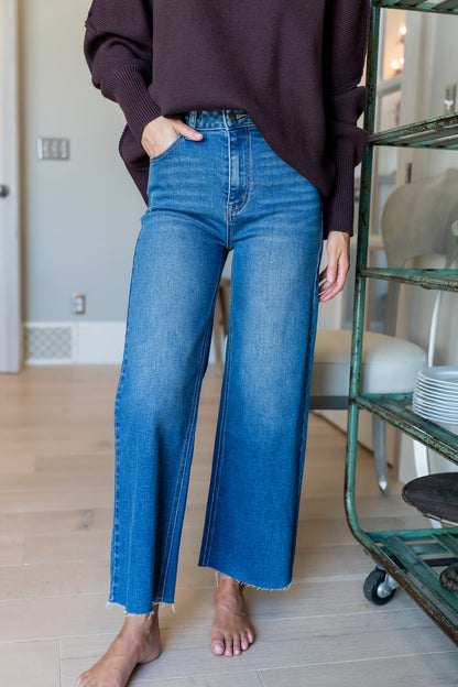 Kirby High Rise Wide Leg Jeans | Medium Wash