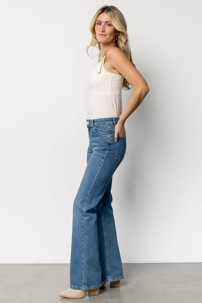 Michel High Rise Bootcut Jeans | Mid Wash