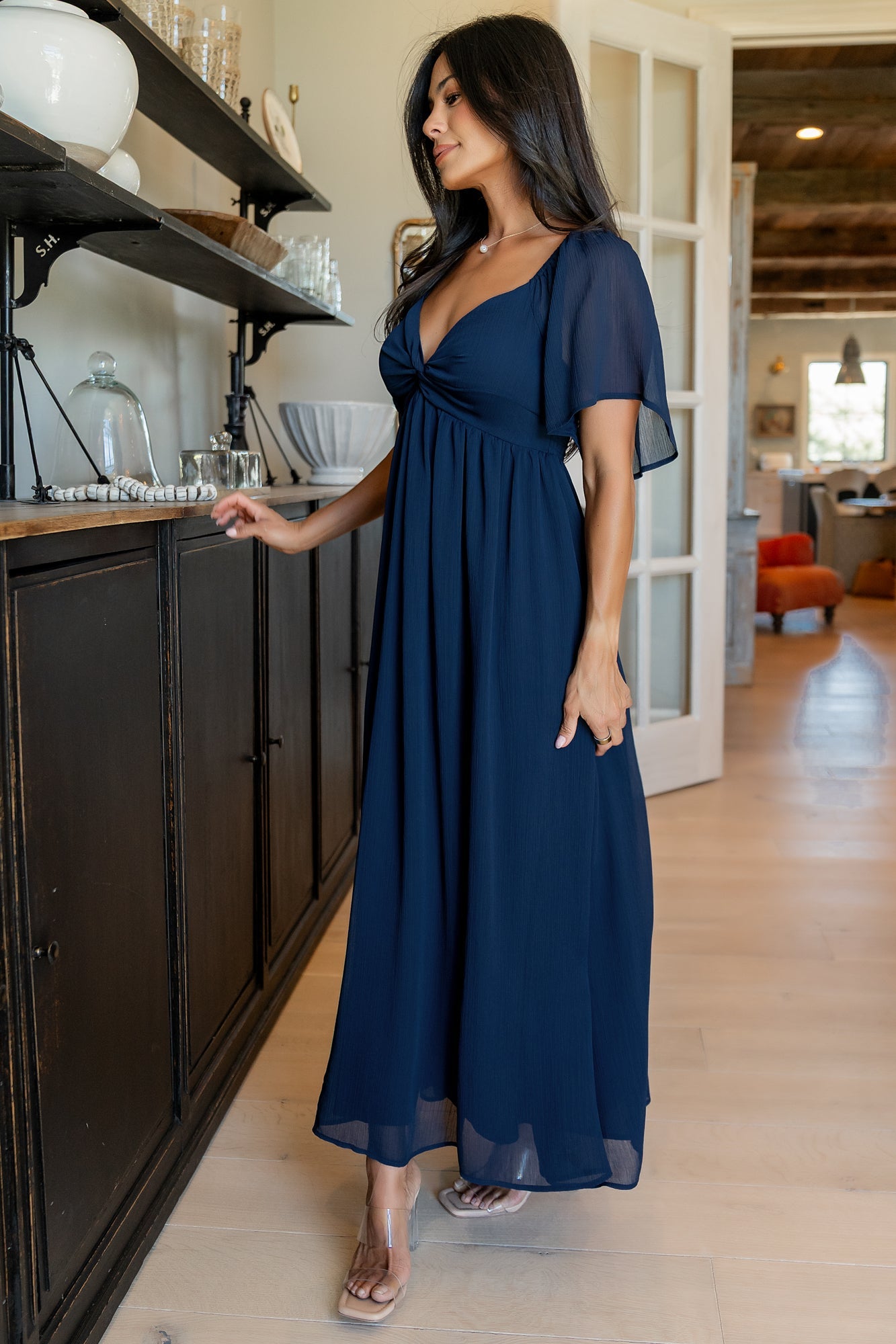 Nora Midi Dress | Navy