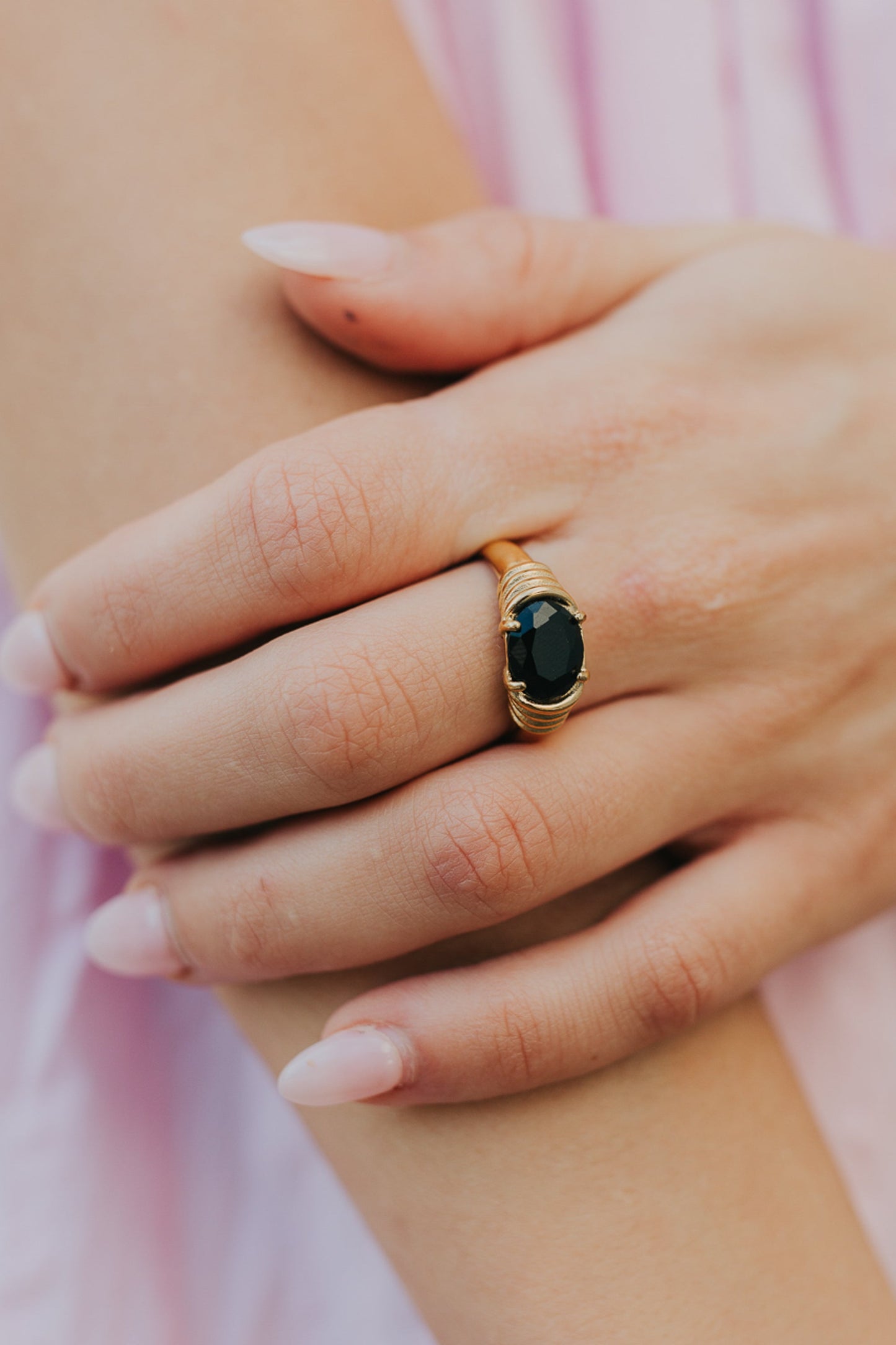 The Maddie Ring in Onyx