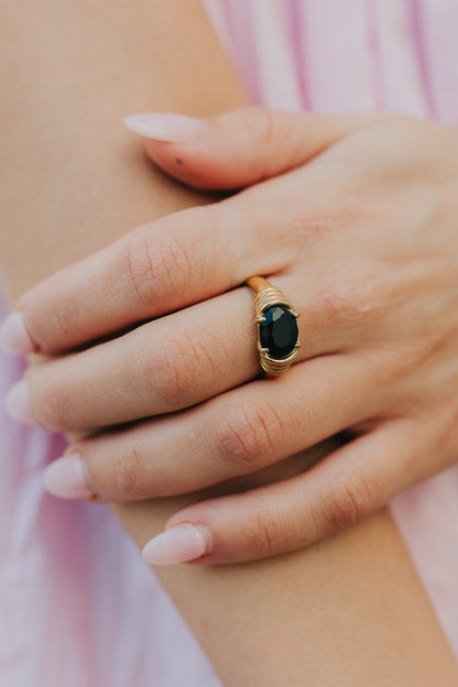 The Maddie Ring in Onyx