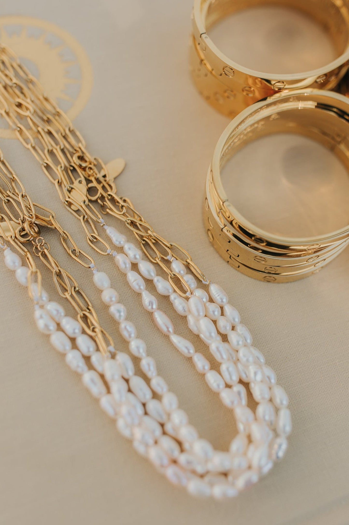 The Maggie Pearl and Gold Necklace