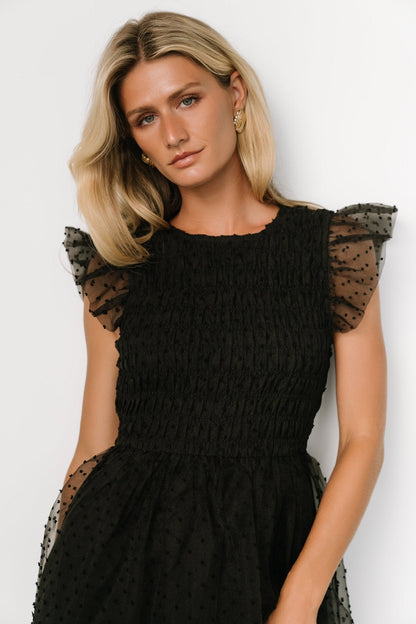 Alice Dot Midi Dress | Black