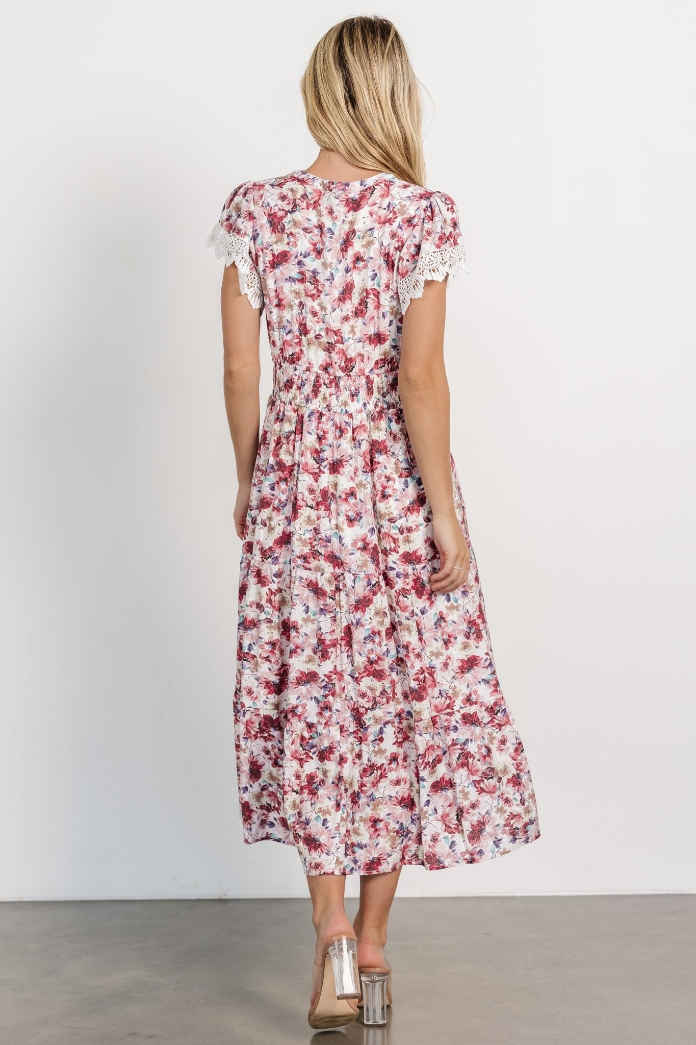 Aliyah Midi Dress | Berry Floral