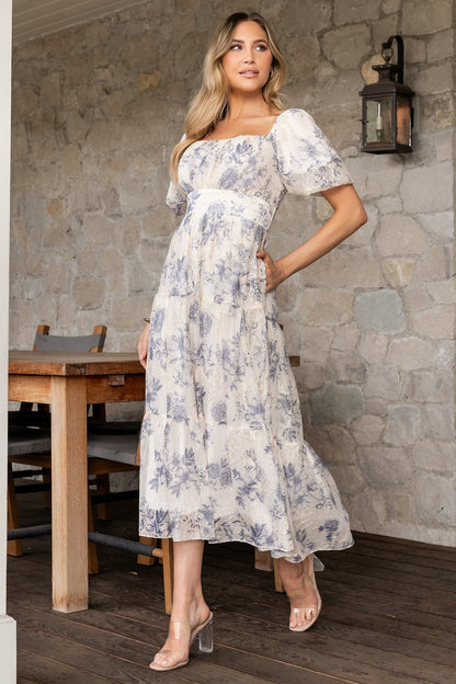 Annabeth Midi Dress | Cream + Slate Floral