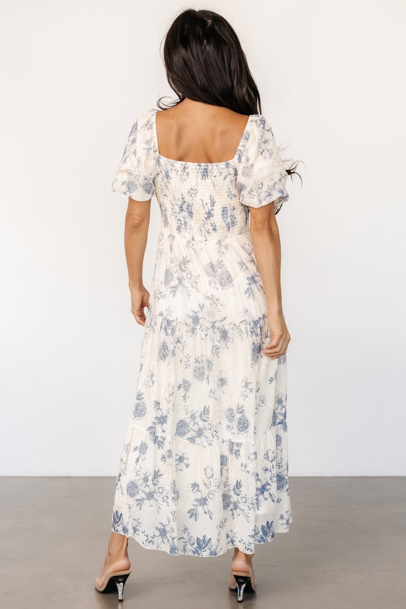 Annabeth Midi Dress | Cream + Slate Floral