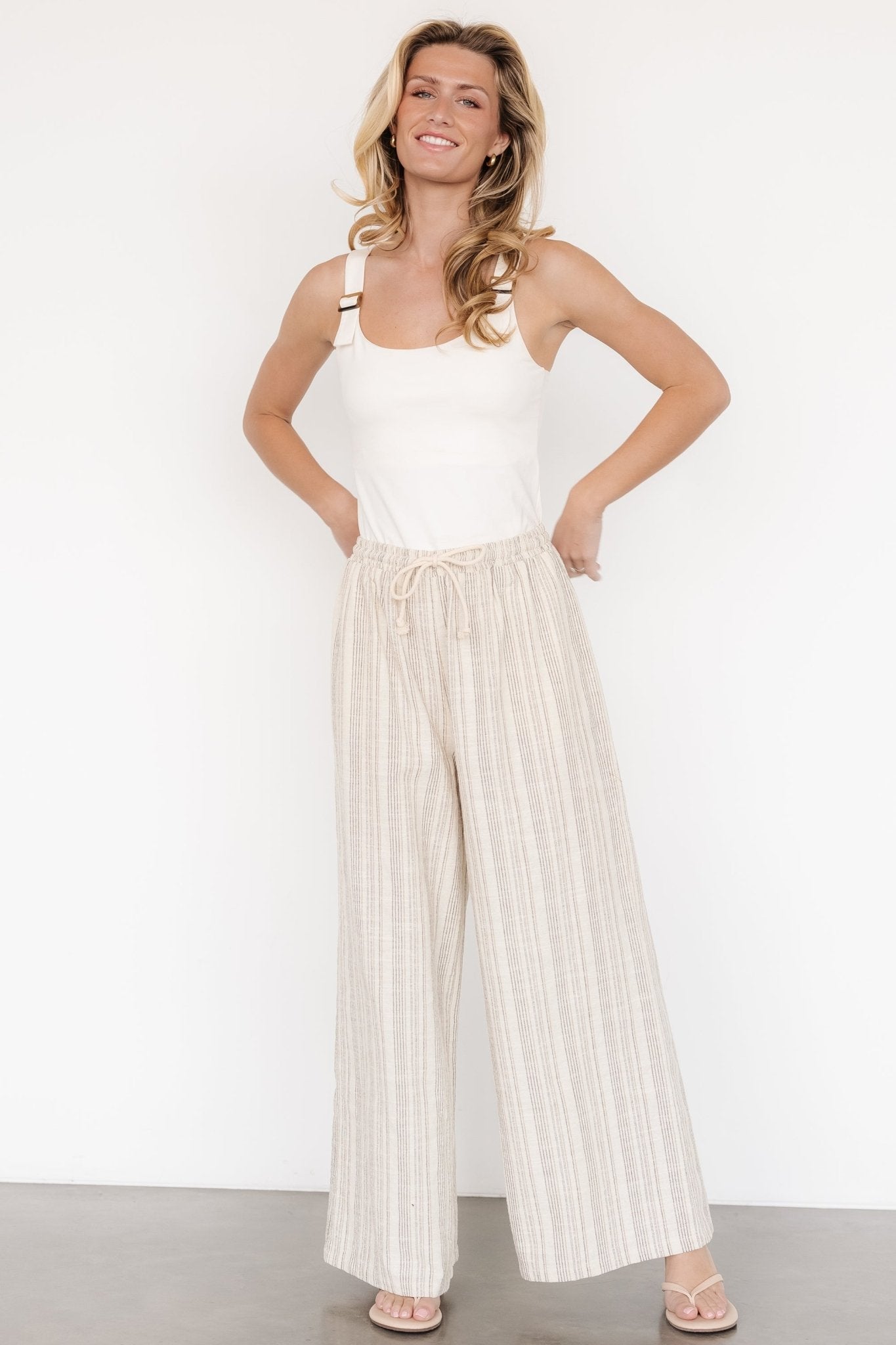 Antale Pants | Natural Multi Stripe