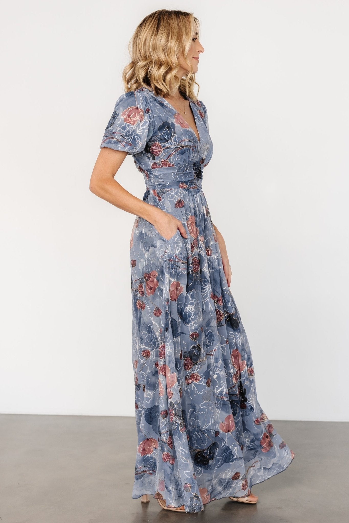 Ardley Maxi Dress | Slate Print