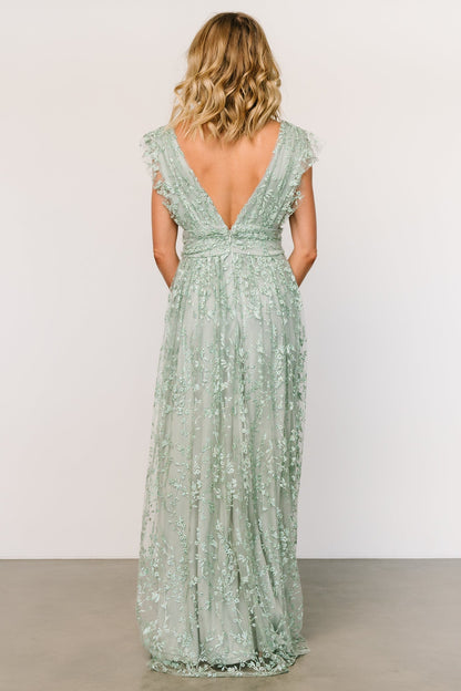 Arlene Shimmer Gown | Sage