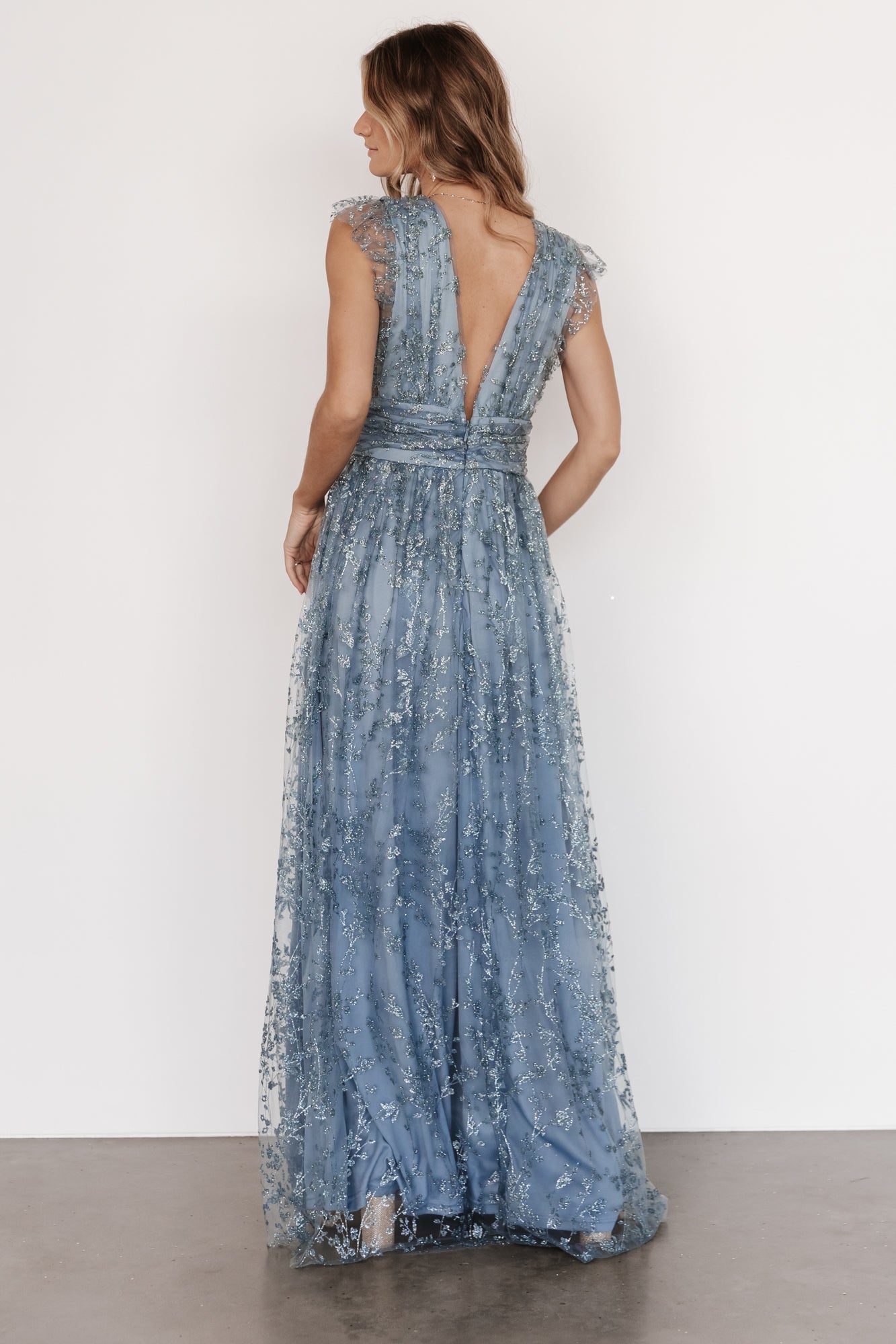 Arlene Shimmer Gown | Winter Blue