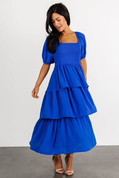 Ashbourne Tiered Dress | Cobalt