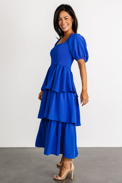 Ashbourne Tiered Dress | Cobalt