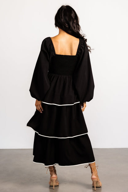 Barcelona Tiered Dress | Black