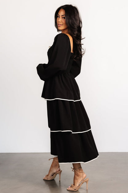 Barcelona Tiered Dress | Black