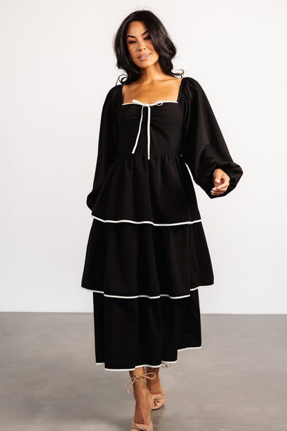 Barcelona Tiered Dress | Black