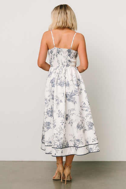 Bellagio Midi Dress | Slate Floral