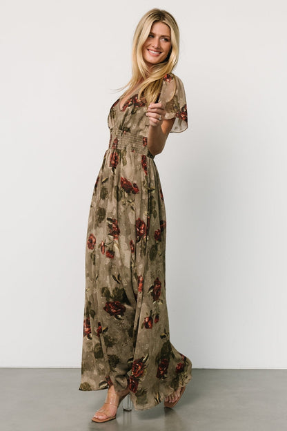 Birdie Maxi Dress | Olive Floral