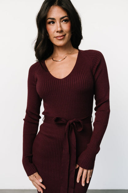 Blayne Ribbed Midi Dress | Mulberry
