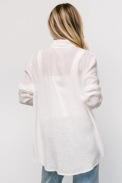Breck Button Up Top | Off White