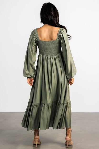 Brittany Long Sleeve Dress | Olive