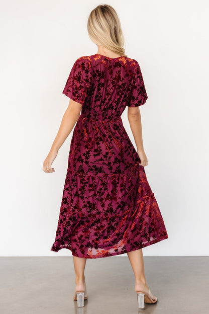 Bronwyn Velvet Dress | Rust