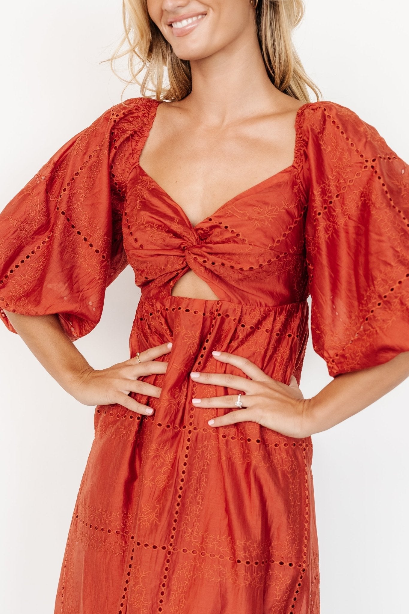 Brynn Midi Dress | Rust