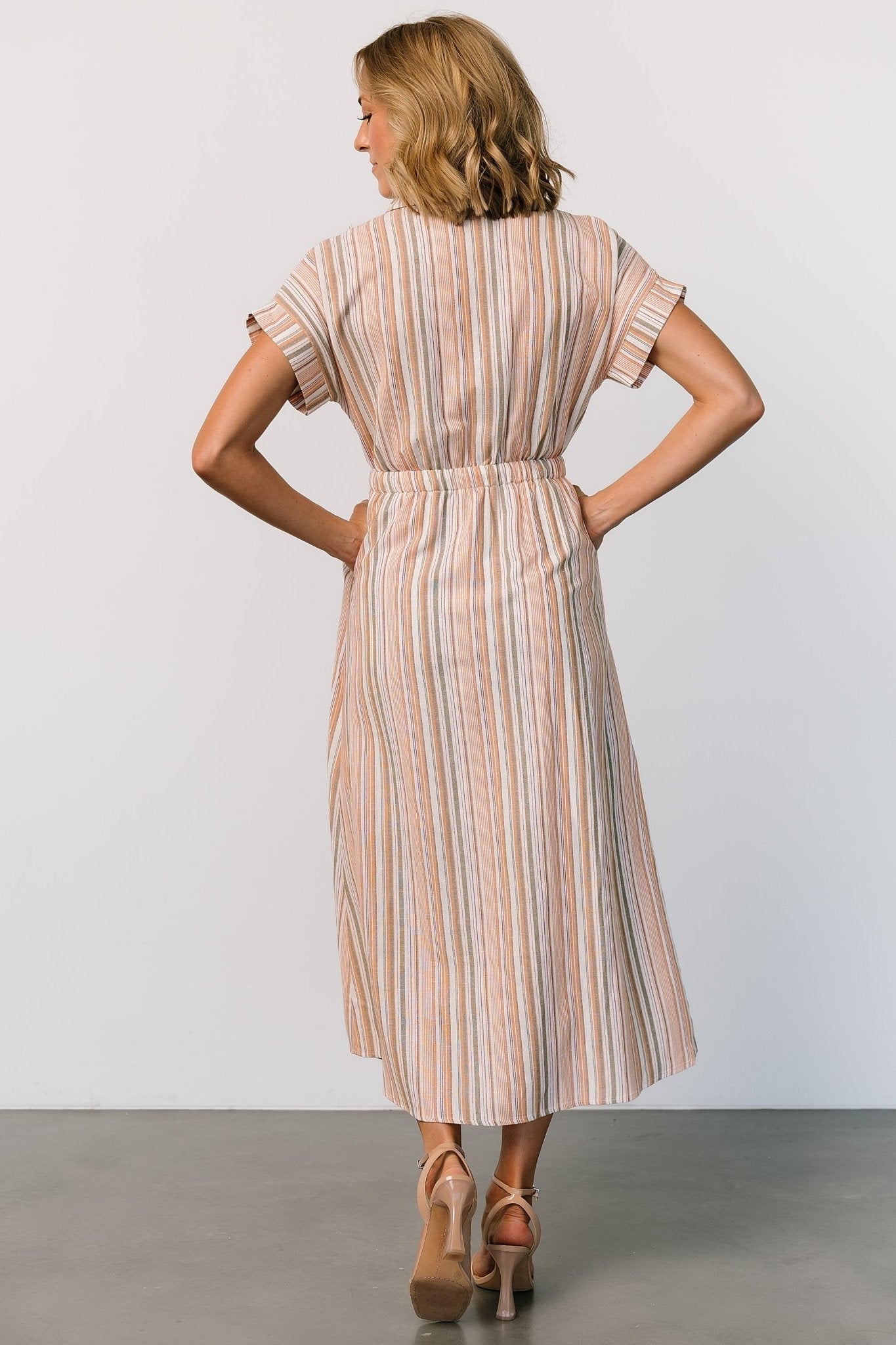 Carole Midi Dress | Multi Stripe