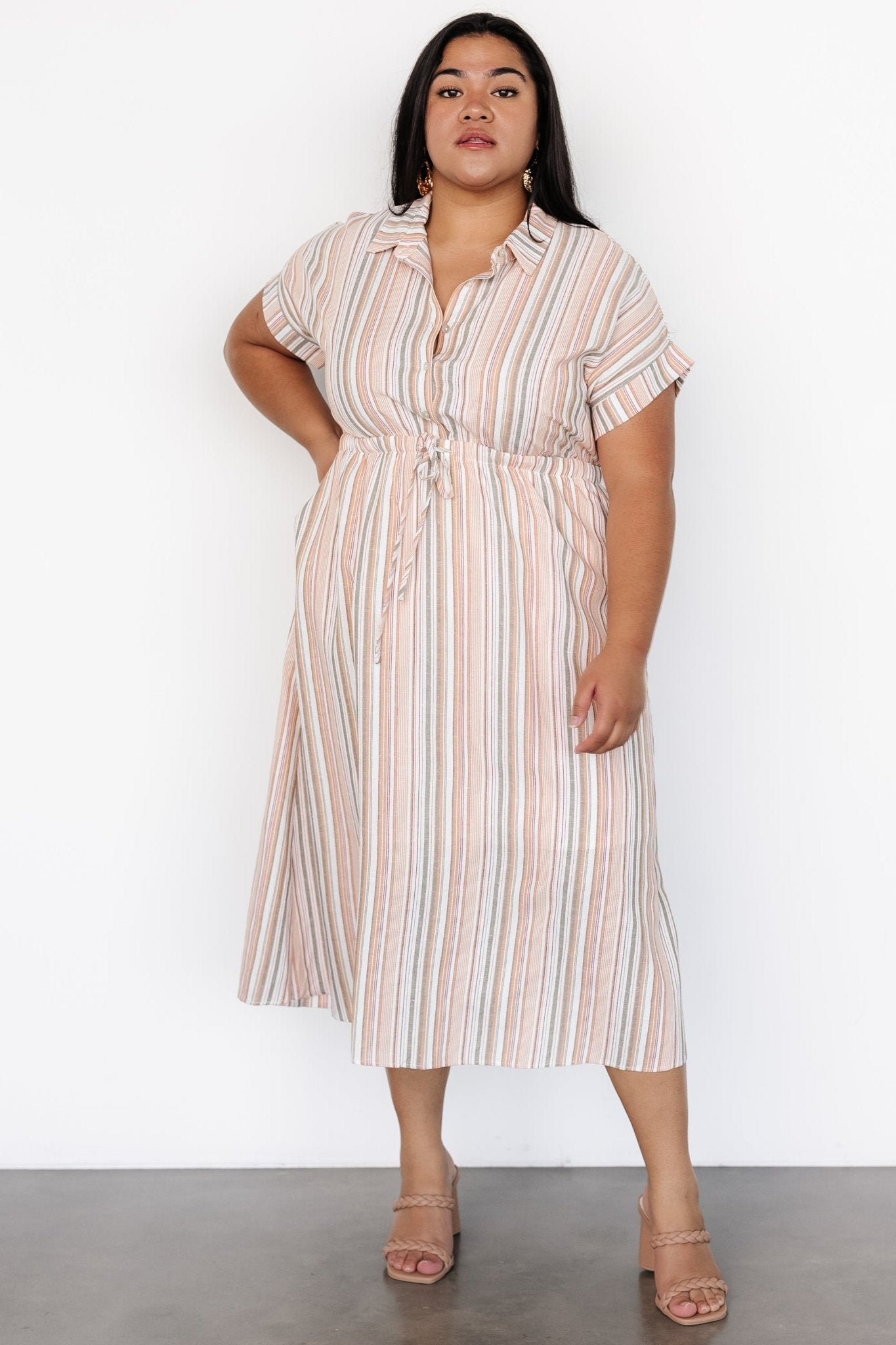 Carole Midi Dress | Multi Stripe
