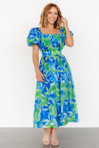 Catalina Midi Dress | Blue + Green