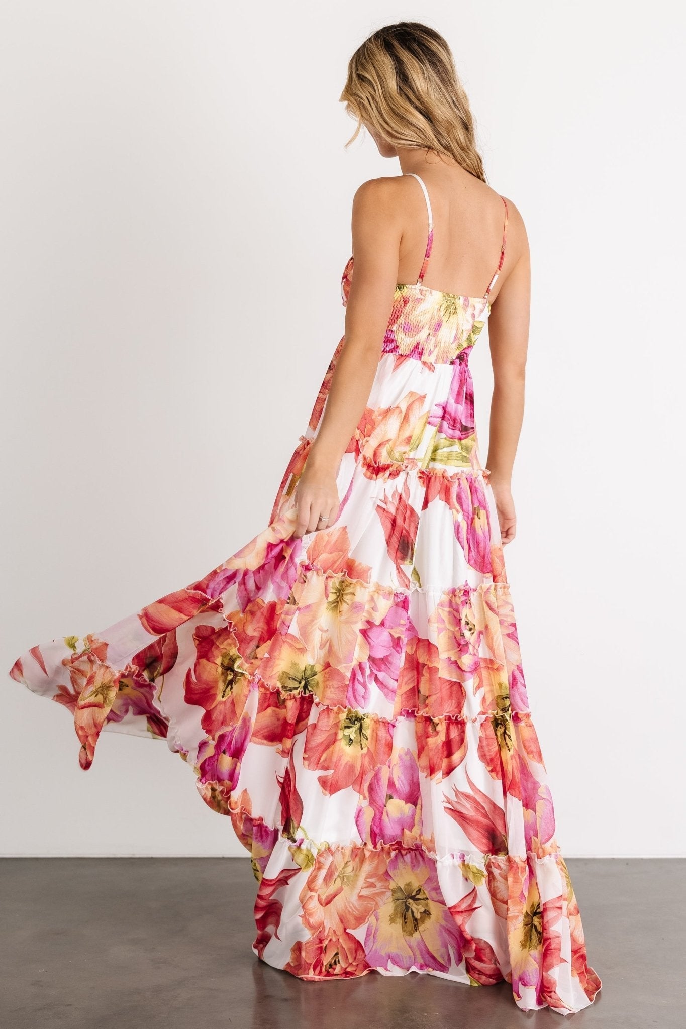Charmaine Maxi Dress | Pink + Red Floral