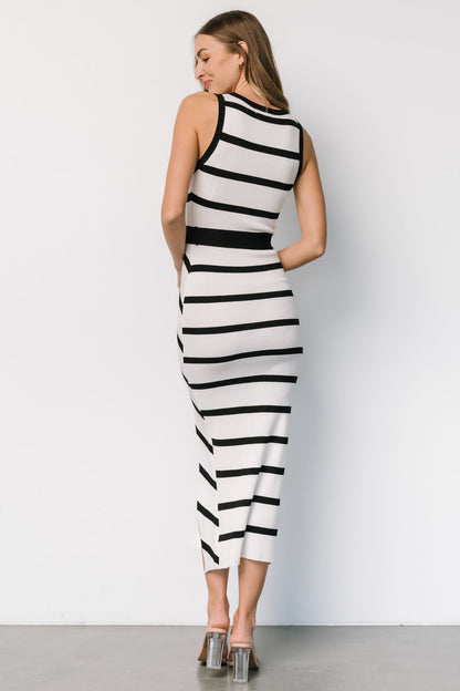 Chelsea Knit Dress | White + Black