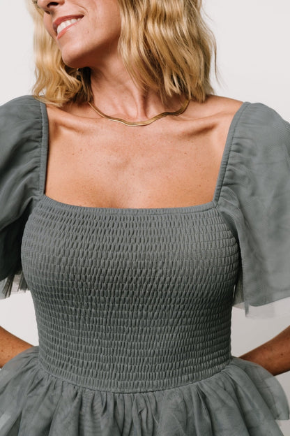 Cherise Tulle Tiered Dress | Blue Sage