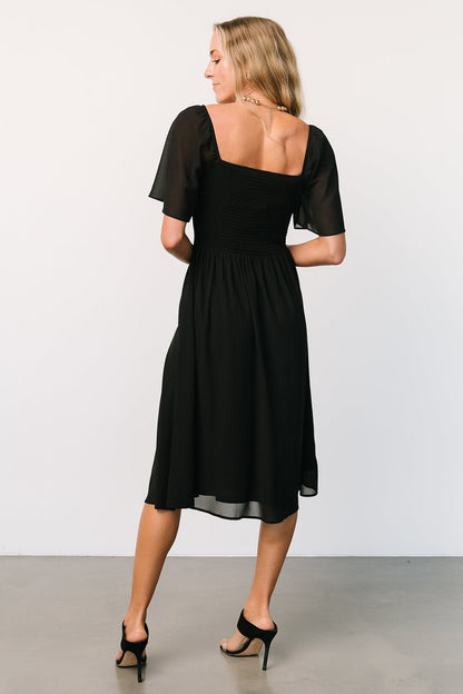 Colette Sweetheart Midi Dress | Black