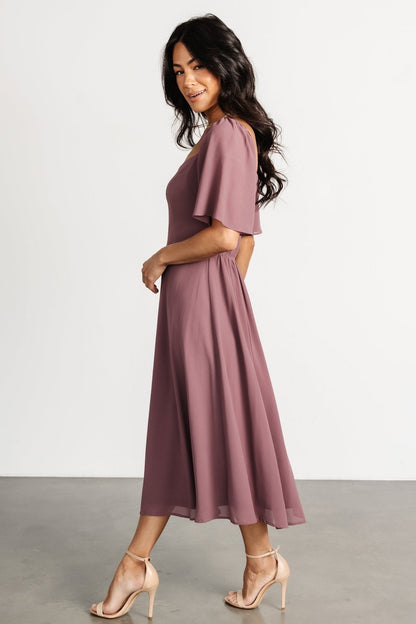 Colette Sweetheart Midi Dress | Vintage Plum