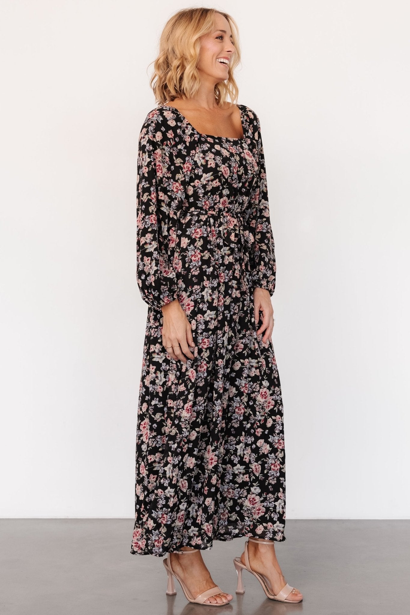 Della Dress | Black Multi Floral
