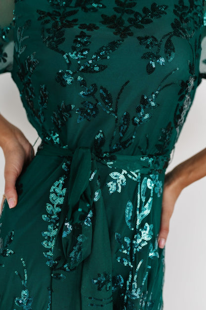 Destiny Sequin Maxi Dress | Emerald