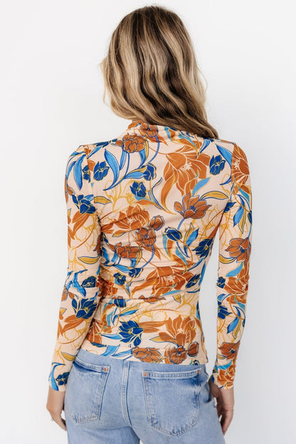 Dom Sheer Top | Taupe Multi