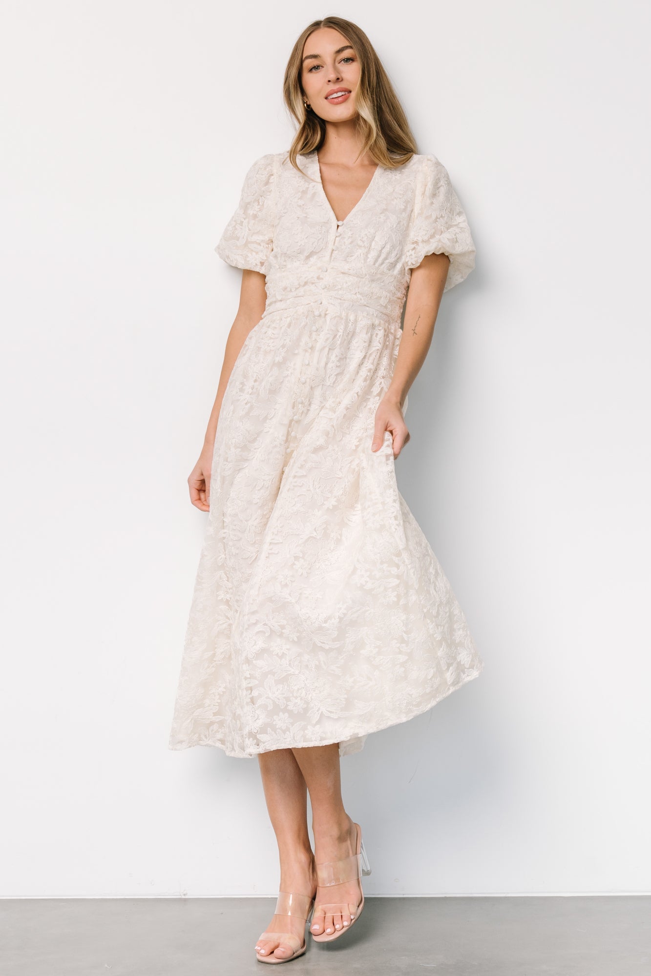 Edwina Lace Dress | Vintage Cream