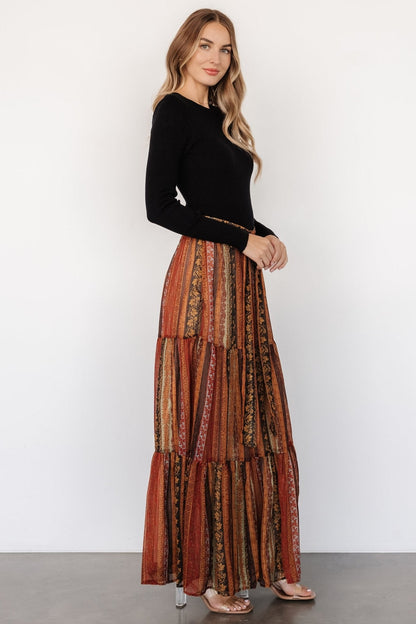 Emryn Sweater Dress | Black + Multi Print