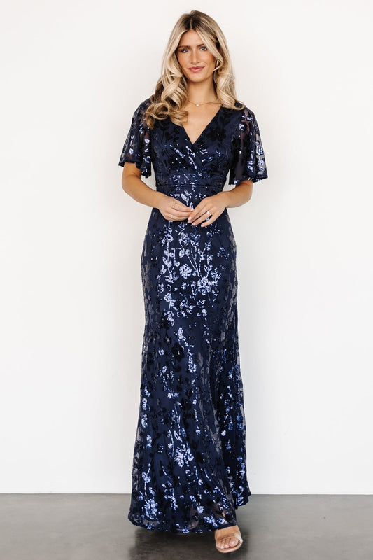 Esme Sequin Dress | Navy
