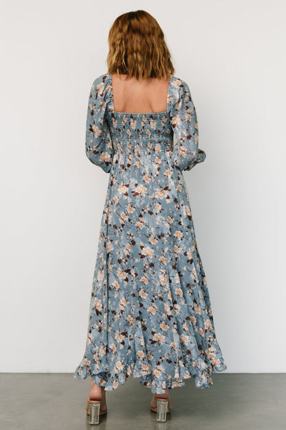 Estefania Maxi Dress | Blue + Peach Floral