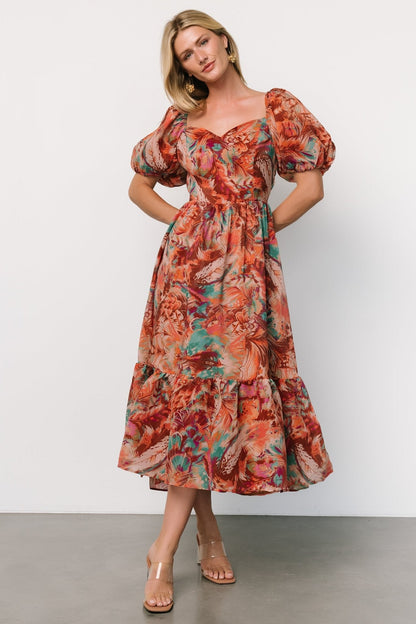 Ferentino Puff Sleeve Dress | Multi