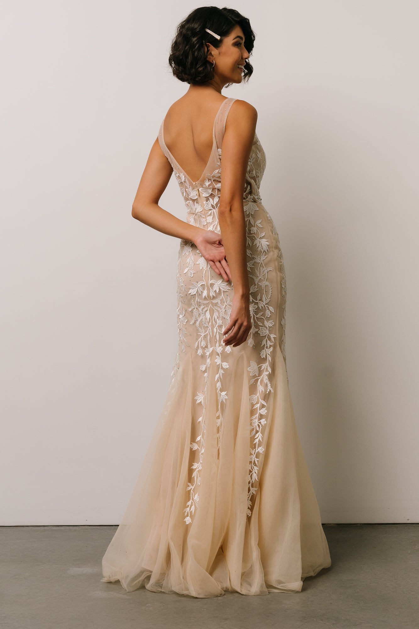 Fleurette Bridal Gown | Beige + Ivory