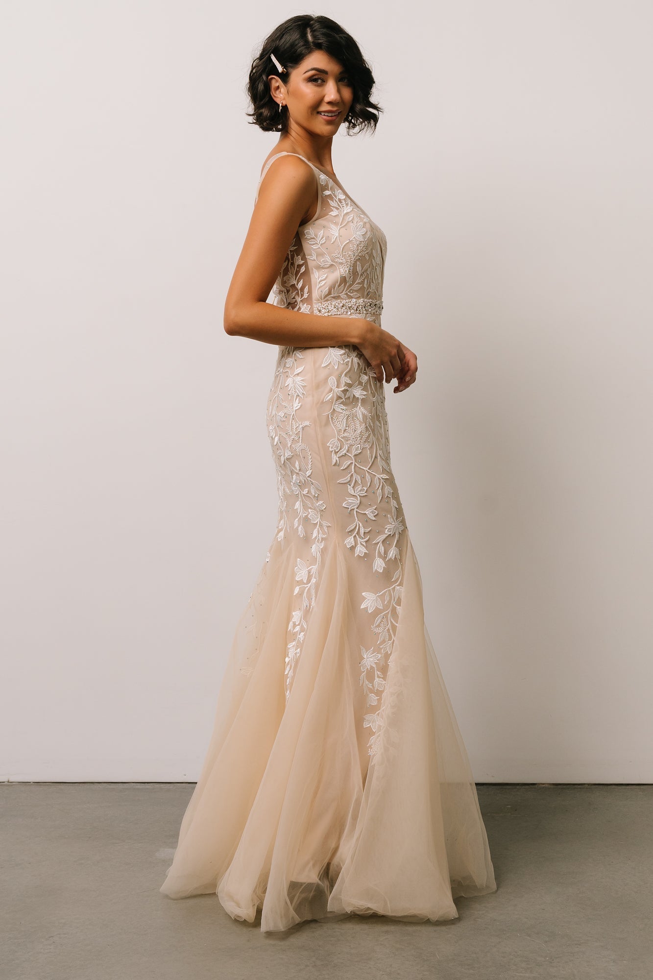 Fleurette Bridal Gown | Beige + Ivory