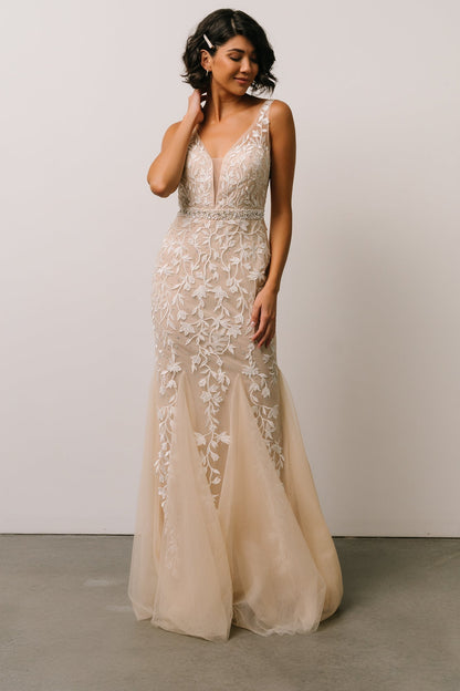 Fleurette Bridal Gown | Beige + Ivory