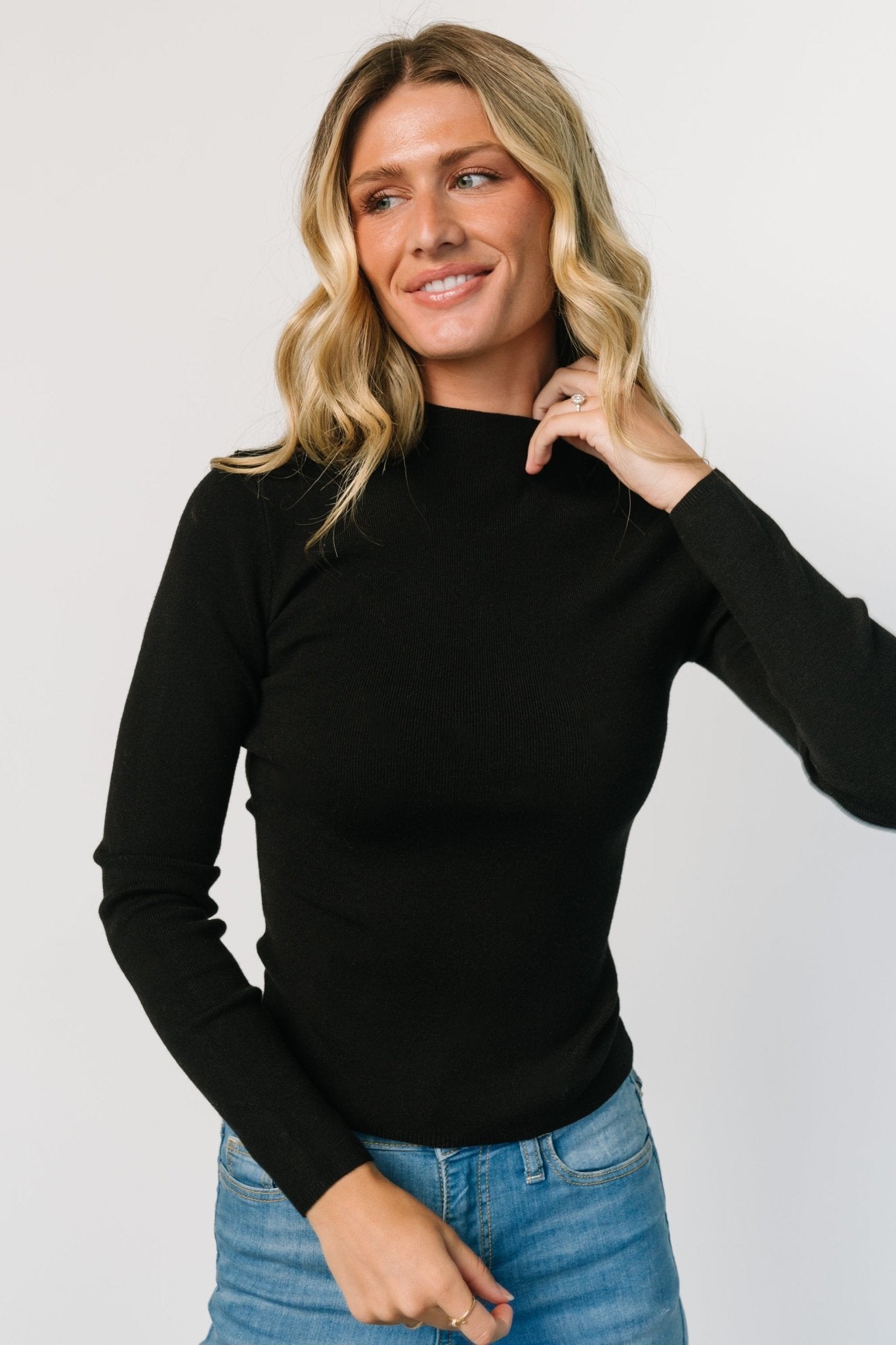 Frances Knit Top | Black