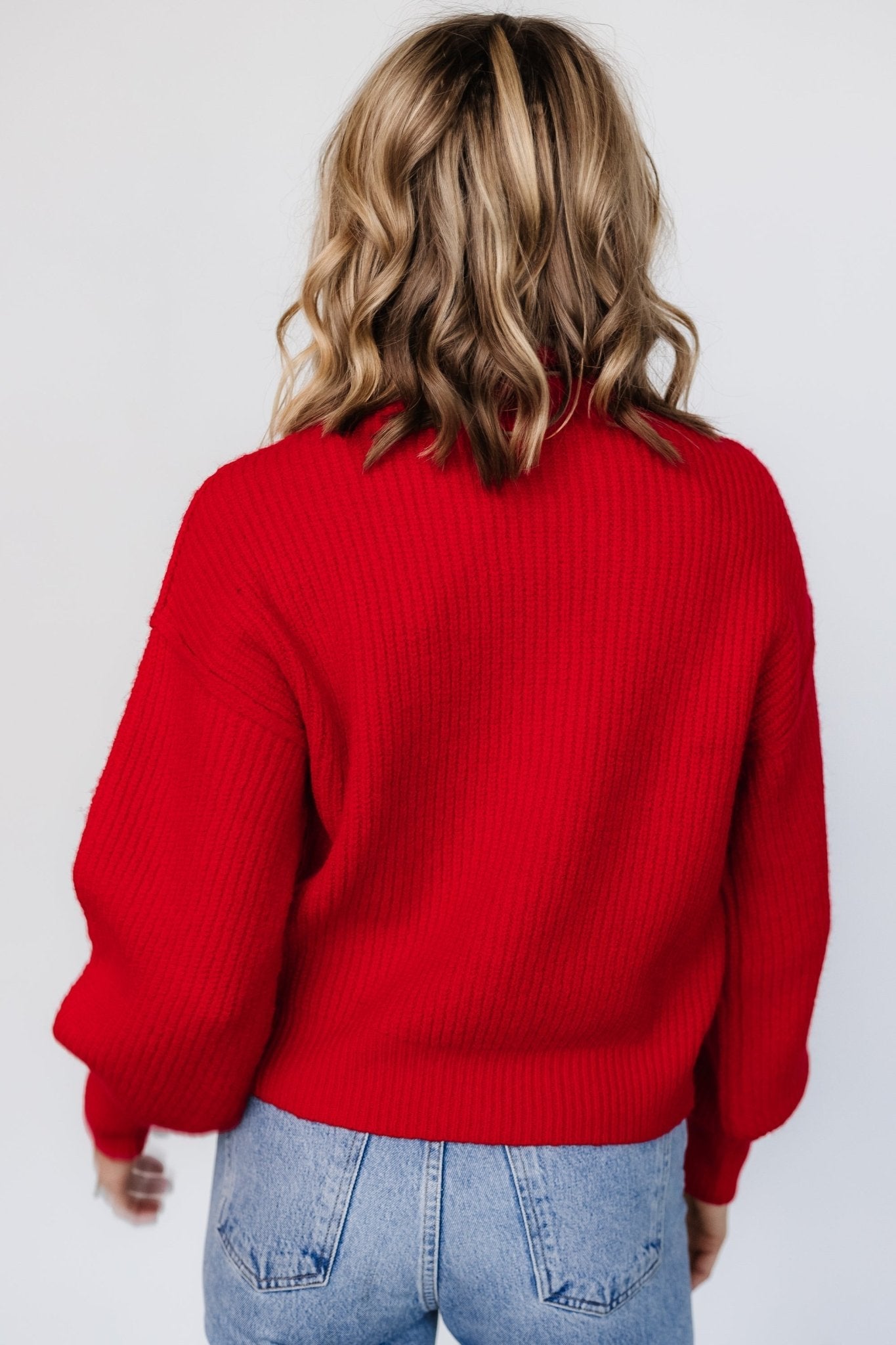 Frannie Knit Turtleneck Sweater | Red