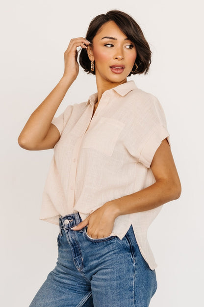 Hammond Short Sleeve Top | Natural