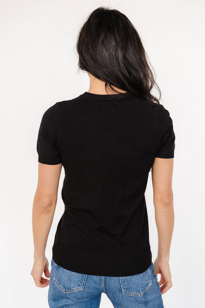 Hannah Knit Top | Black