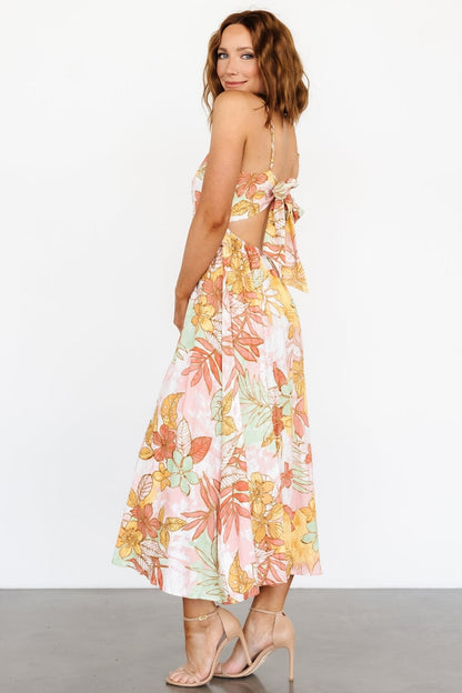 Hilo Back Tie Maxi Dress | Multi